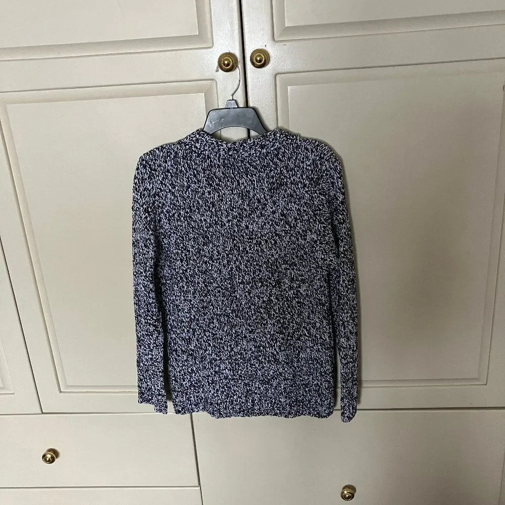 Womens Classic Elements Black & White Collared Sweater - Size L